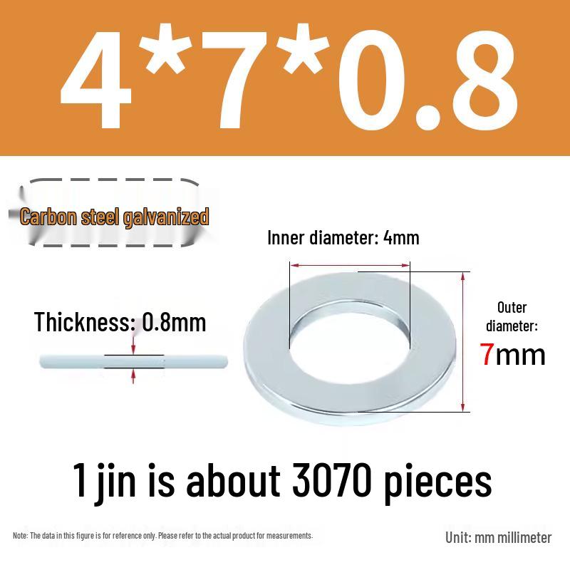 Oversized Thickened Galvanized Iron Flat Washer M2M3456810-M6