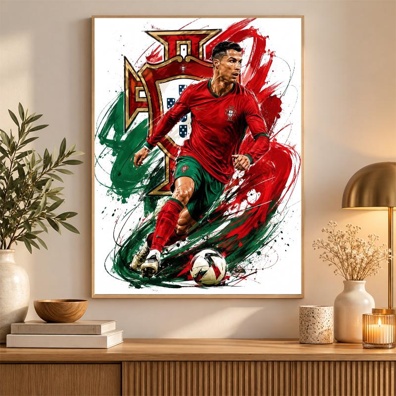 Cristiano Ronaldo Diamantová malba 5D plné vrtáky DIY Diamantová mozaika Nástěnné umění Domácí dekorace