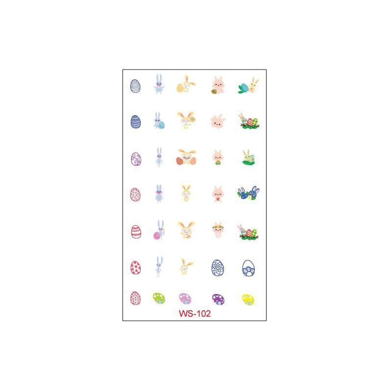Novos Adesivos de Tatuagem de Páscoa para Crianças Coelho de Desenho Animado Ovo Decoração DIY Impermeável Presente de Feriado