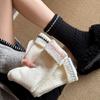 Autumn Winter Thicken Warm Women Socks Japanese Fashion Knitted Middle Tube Socks Women Solid Color Long Socks Christmas Gifts