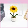 Plush Twisted Rod Sunflower Potted For Home And Outdoor Use