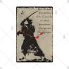Retro-Kunst im japanischen Stil, Vintage-Samurai-Poster, Blechschild, dekorative Metalltafel, Wandplatte, Schilder, Wohnzimmer, Schlafzimmer, Heimdekoration