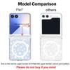 Luxury Flowers Print Case For Samsung Galaxy Z Flip 8 7 FE 6 5 Z Flip8 Flip7 Flip6 Magnetic Clear Hard PC Folding Phone Cover