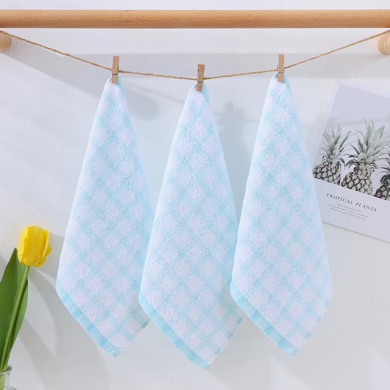 100% Cotton Baby Hand Towel, 25x25cm, Kindergarten Hook Square, Absorbent Single Yarn.