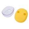 2 in 1 No Mess Snack Container Built in Silicone Finger Sleeve Leakproof Snack Box with Tight Silicone Gasket Yellow