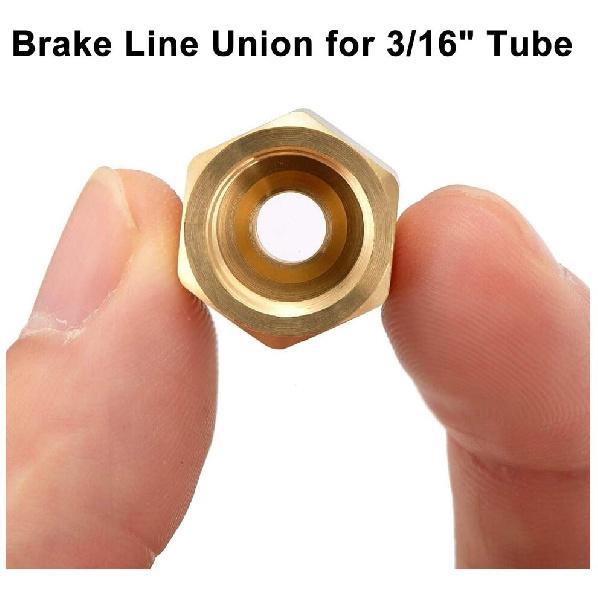 For 3/16" Tube 3/8-24 Threads Inverted Flare Female Brake Line Union (10 Pack)