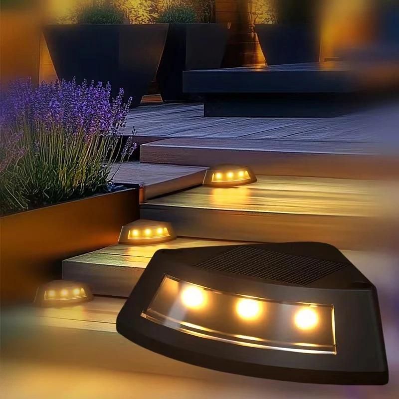 NEW Solar Step Lamp Outdoor Home Garden Staircase Patio Lights Steps Walkway Light Lamps Outdoor LED Decorative