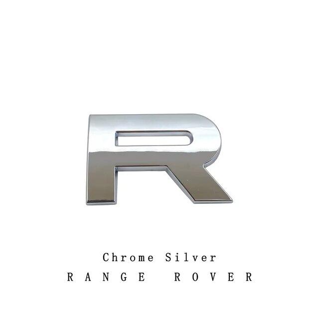 Chrom Stříbrná Černá Písmena Znak Styling vozu Příslušenství Montáž kapoty Nálepka odznaku zadního kufru pro Range Rover Sport Evoque
