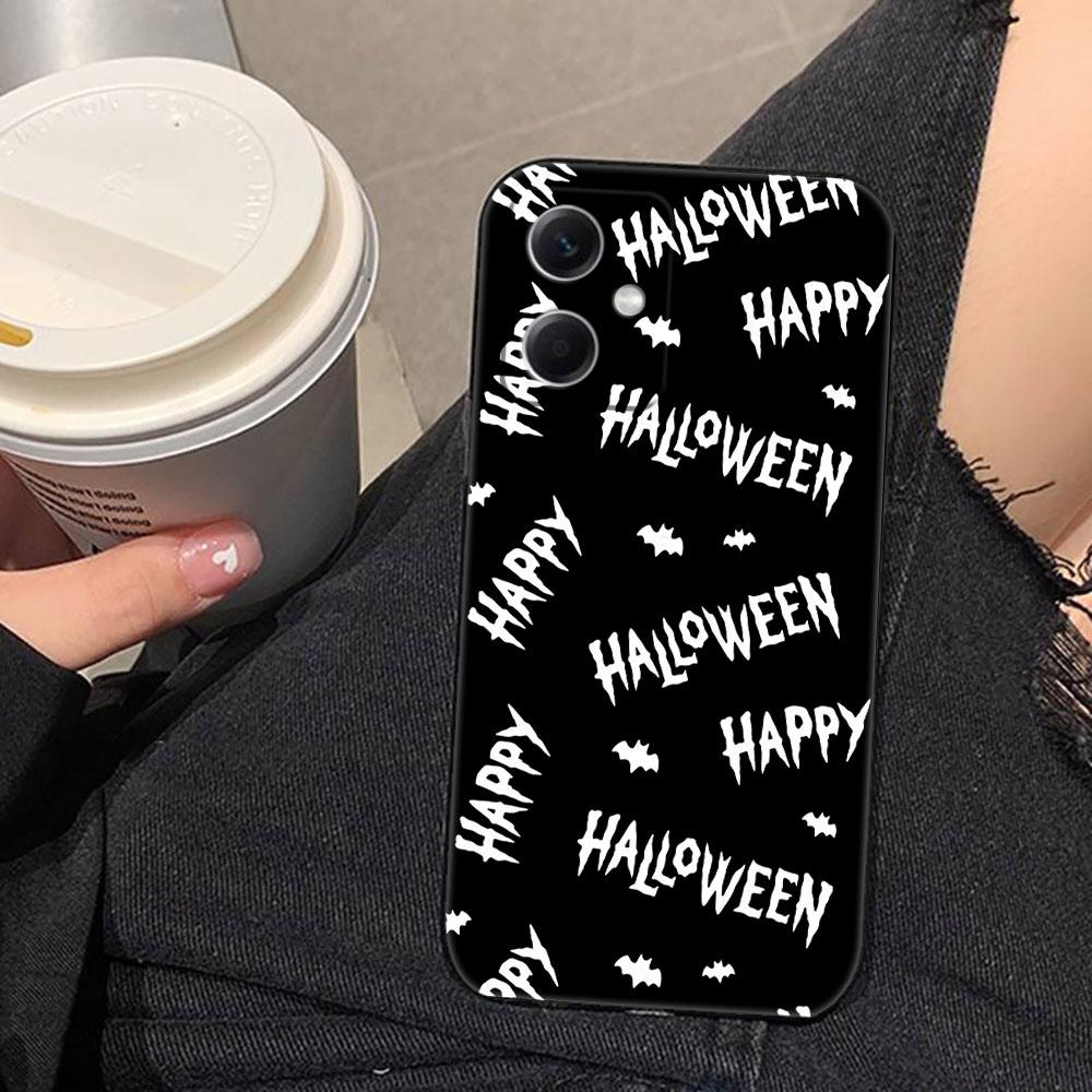 Halloween Pumpkin Bat Phone Case For Redmi Note 15 14 13 12 12S 11 11T 11S 10 9T 9 Pro Silicone Case Funda DIY Shell Capa Cover