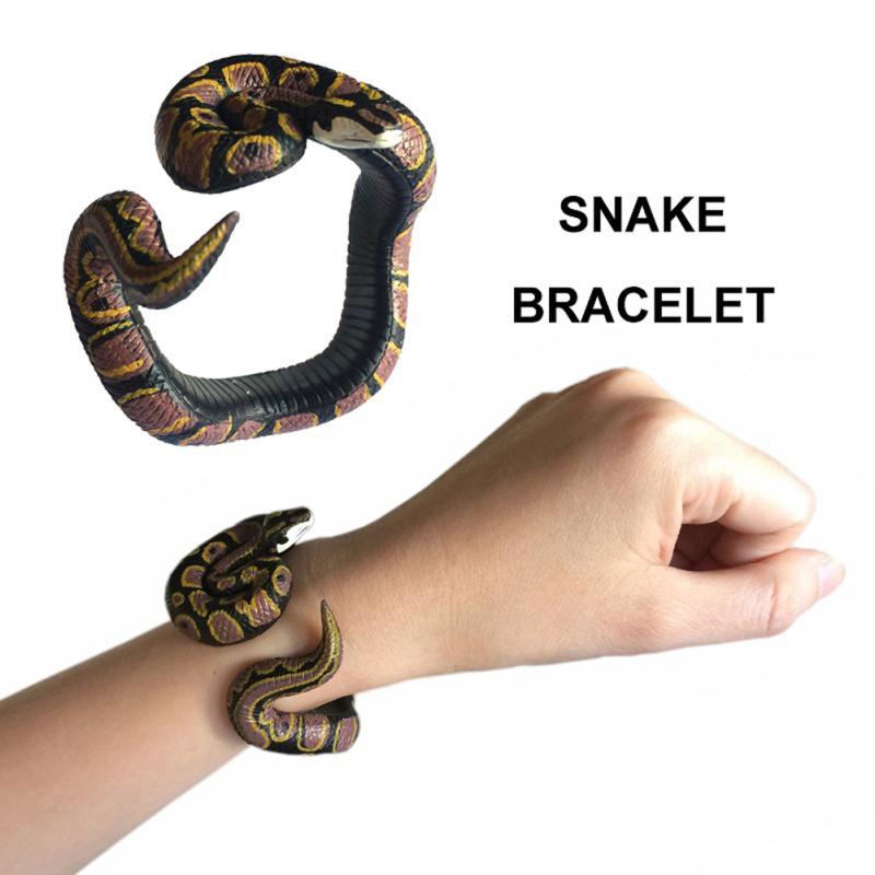 Halloween Simulation Snake Bracelet Toy Funny Prank Python Bracelet Models Toys For Children