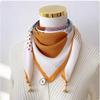 Magnetic buckle triangular small square scarf silk scarf women's spring and autumn summer shirt neck protection scarf thin scarf 71x71
