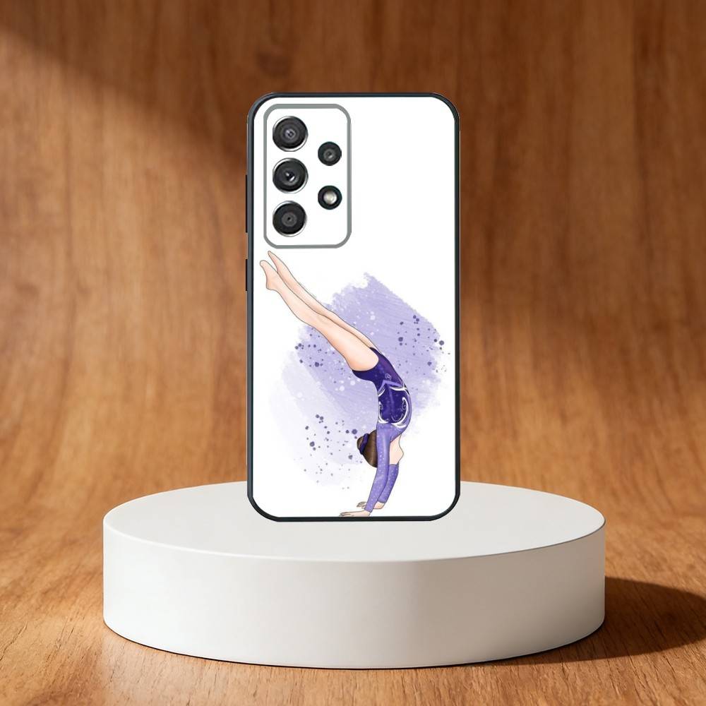 GYM Girl Gymnastic Phone Case For Samsung S25,S24,S21,S22,S23,S30,Ultra,S20,Plus,Fe,Note,10,9,5G Black Cover