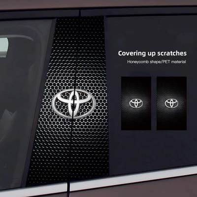 Car Emblem Center Pillar Sticker Auto Door Decorative Stickers For Toyota Gazoo Racing Corolla Yaris Chr Auris Rav4 Prius Prado
