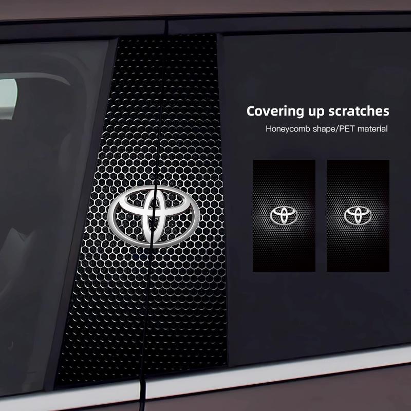 Znak auta Samolepka na střední sloupek Dekorativní samolepky na dveře auta Pro Toyota Gazoo Racing Corolla Yaris Chr Auris Rav4 Prius Prado