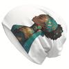 African Inspired Graphic Pattern Soft Fabric Beanie  Unisex Knitted Casual Skull Cap Polyester  Spandex Blend Stretchable