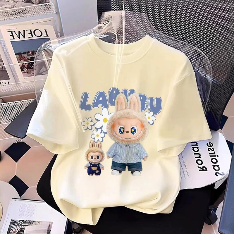 Monster Elf Cartoon Grafik labubu Kinder Bedrucktes T-Shirt Sommer Herren und Damen Lässiges Outdoor Kurzarm T-Shirt Mädchen Top