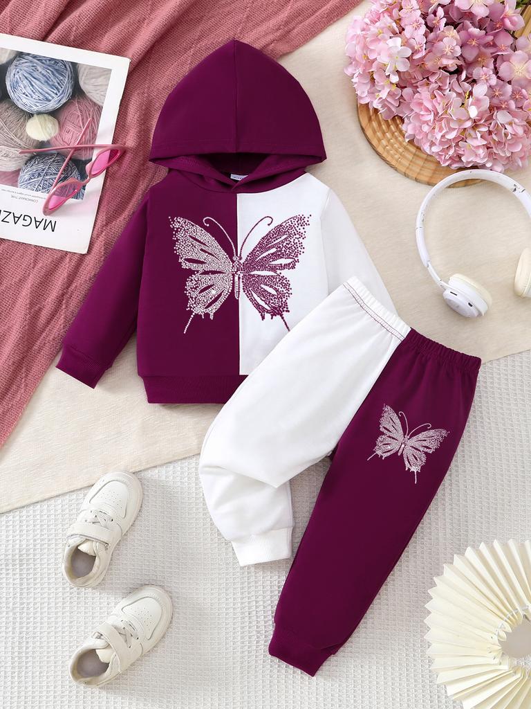 2pcs Cartoon Print Baby LongSleeve Tops With Pants