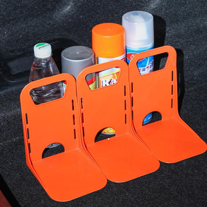 2Pc Car Back Auto Trunk Fixed Rack Holder Stand Shake-Proof Organizer Fence Storage Holder Adjustable Distance Storage Box Fixer