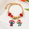 Stitch Cartoon Hand Chain With Zinc Alloy Material For Kids And Teens Gifts