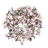 200 Pieces 6mm/0.24inch Metal Brads, Assorted Color Pearl Head Split Pins for Paper Fastening File Cards Fixation Crafting
