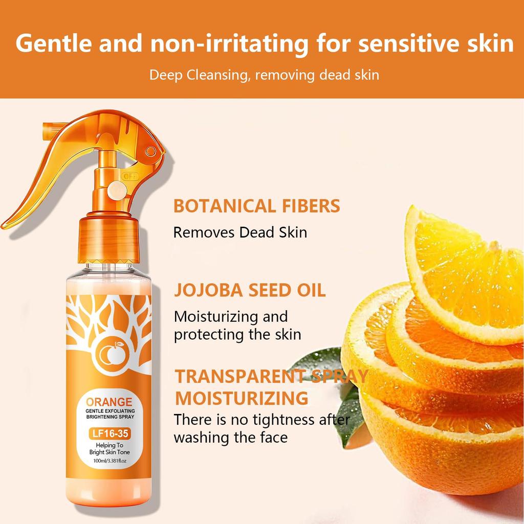 Orange Exfoliating Spray-Transparent Gel Moisturizing-Smooth Hands And Feet, Refines Dull Skin For A Clearer Look-100ml