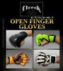 flcrck Open Finger MMA Boxing Mixed Martial Arts Punching Muay and Exercise Gloves, Gloves, Gloves, Thai, Kickboxing, Training, (Black Bone)