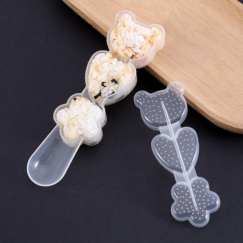 Rice Ball Sushi Mold Set Sushi Tools Children Bento Seaweed Triangle Rice Ball Mold Baking Mould Supplies