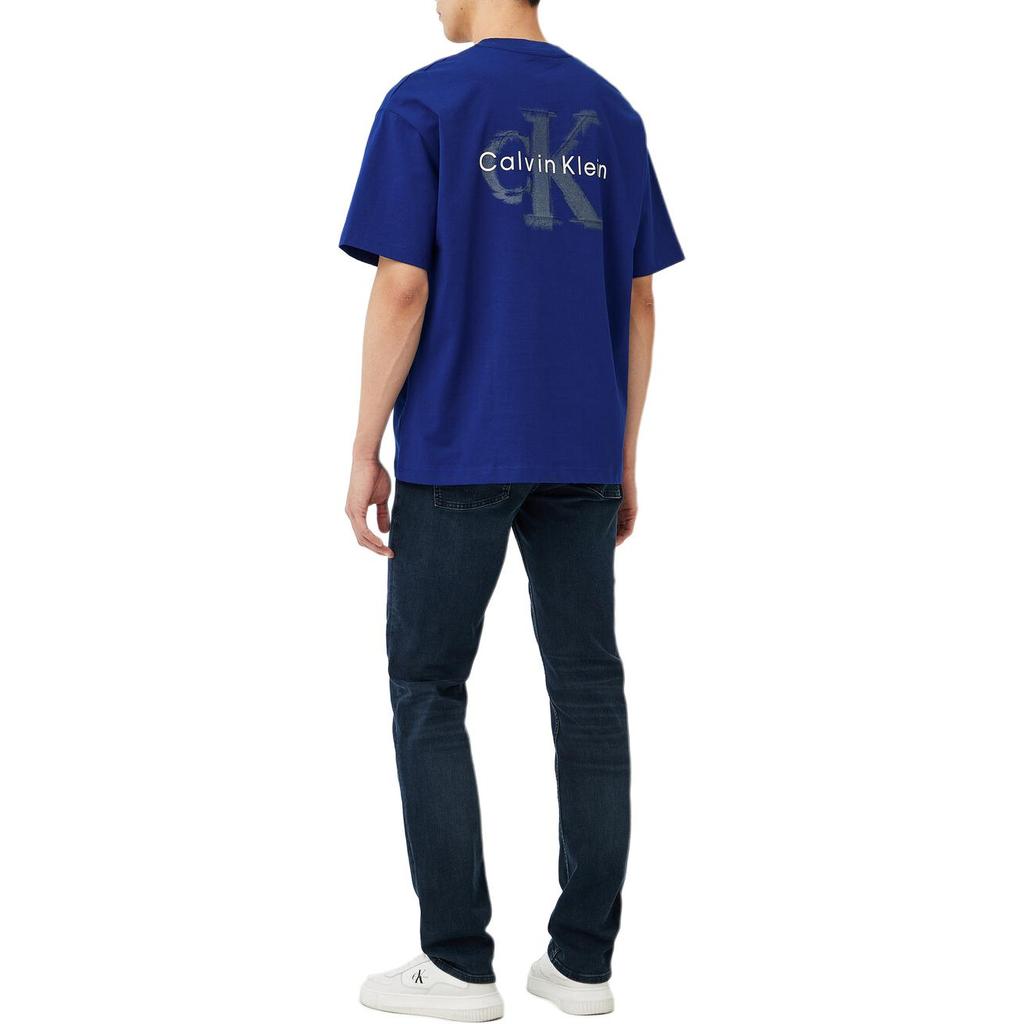 Calvin Klein Loose Fit Round Neck Drop Shoulder Short Sleeve T-Shirt Men Tops 4RAB806-C7K