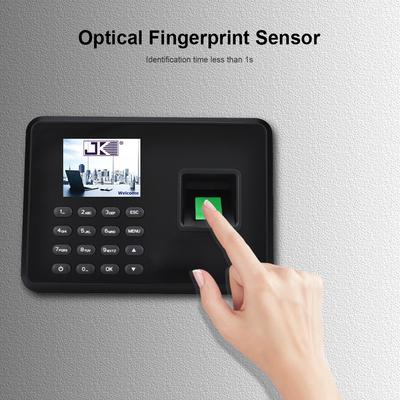 Password Attendance Machine Intelligent Biometric Fingerprint Employee Checking-in Recorder 2.4 Inch LCD Screen DC 5V Time