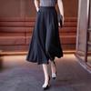 Ice Silk High Waist Wide-Leg Skirt Pants for Women - Summer 2026 Collection, Thin and Casual Seven-Point Length