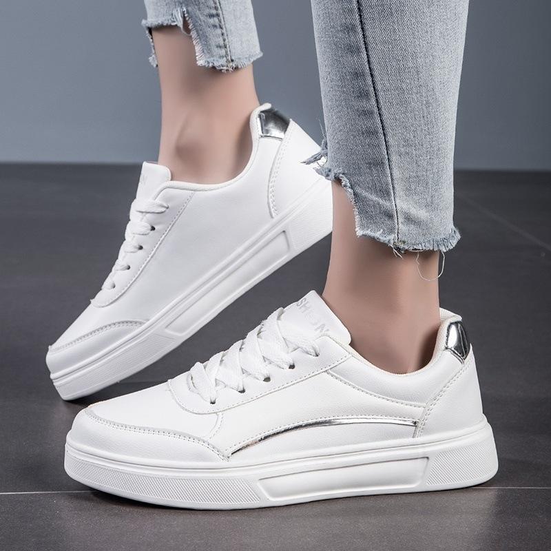 Women Skateboarding Shoes Female Summer Non-Slip Women's Athletic Jogging Tenis Walking Shoes White Durability Cozy Sneakers