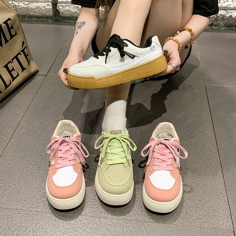 

Сетчатая платформа белые туфли дышащие 2025 новые высокие туфли для доски детская спортивная и женская обувь для отдыха сетчатая обувь одиночные туфли женские 35