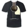 Summer Round Neck 3D Musical Instrument Print Top Fashionable Casual Short Sleeved Men's T-shirts