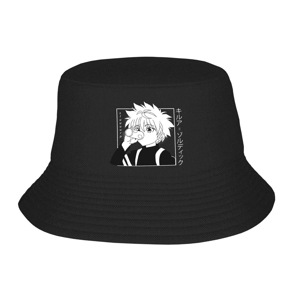 Hot Headwear Anime Hunter X Hunter Accessories Bucket Hats Street Women Hot Sun Hats Killua Zoldyck HxH Bob Packable Fishing Hat