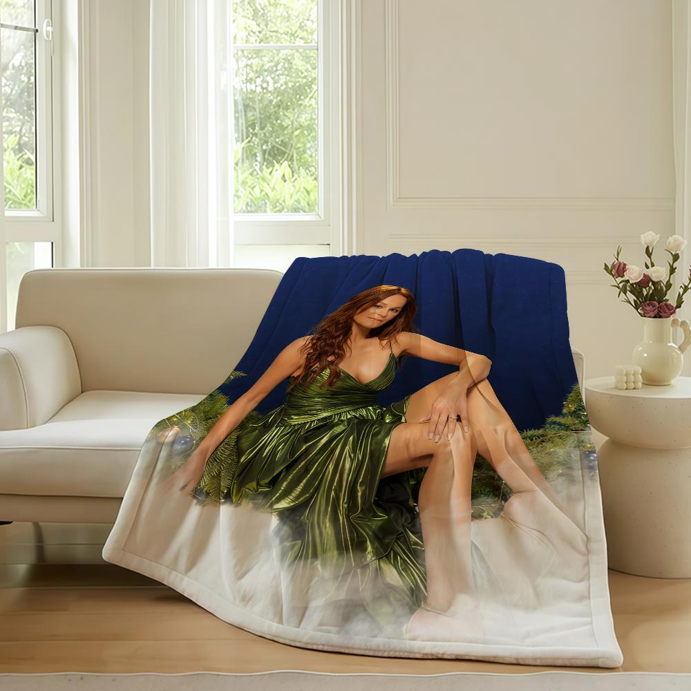 German Singer Andrea Berg Blanket For Sofa Office Bed Plane Travel Sleep Read Relax Camping Soft And Warm