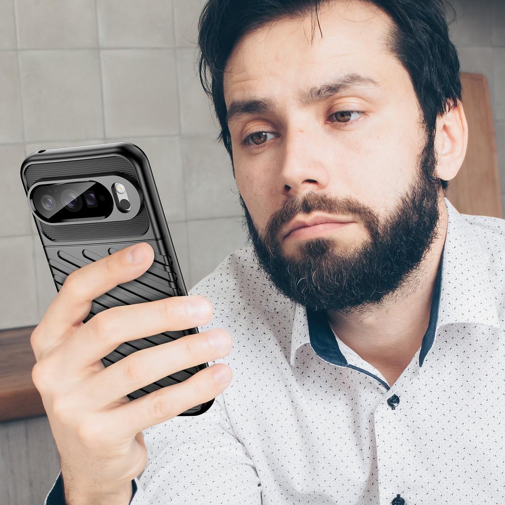 Pro Google Pixel 10 Pro XL Pouzdro Keprová Textura TPU Nárazuvzdorný Ochranný Kryt na Telefon