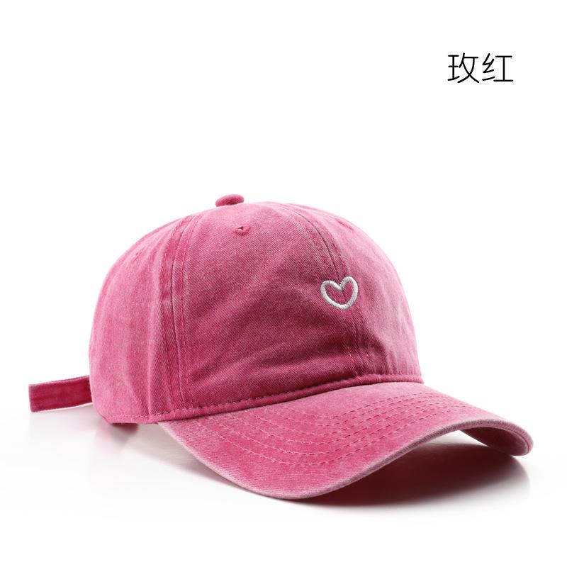 Berretto da baseball da uomo giapponese autunno e inverno personalizzato lavato e vecchio retrò amore ricamo berretto da esterno da uomo da viaggio parasole