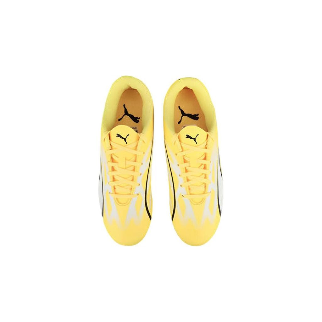 Puma Ultra Play MG Cushioning, Wear Resistant Low Top Kids' Soccer Shoes Bright Yellow White Kids' 107532-04
