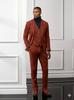 BROWN  Men's Handmade Stylish Formal Work Party Real Soft Suede Leather Blazer Coat