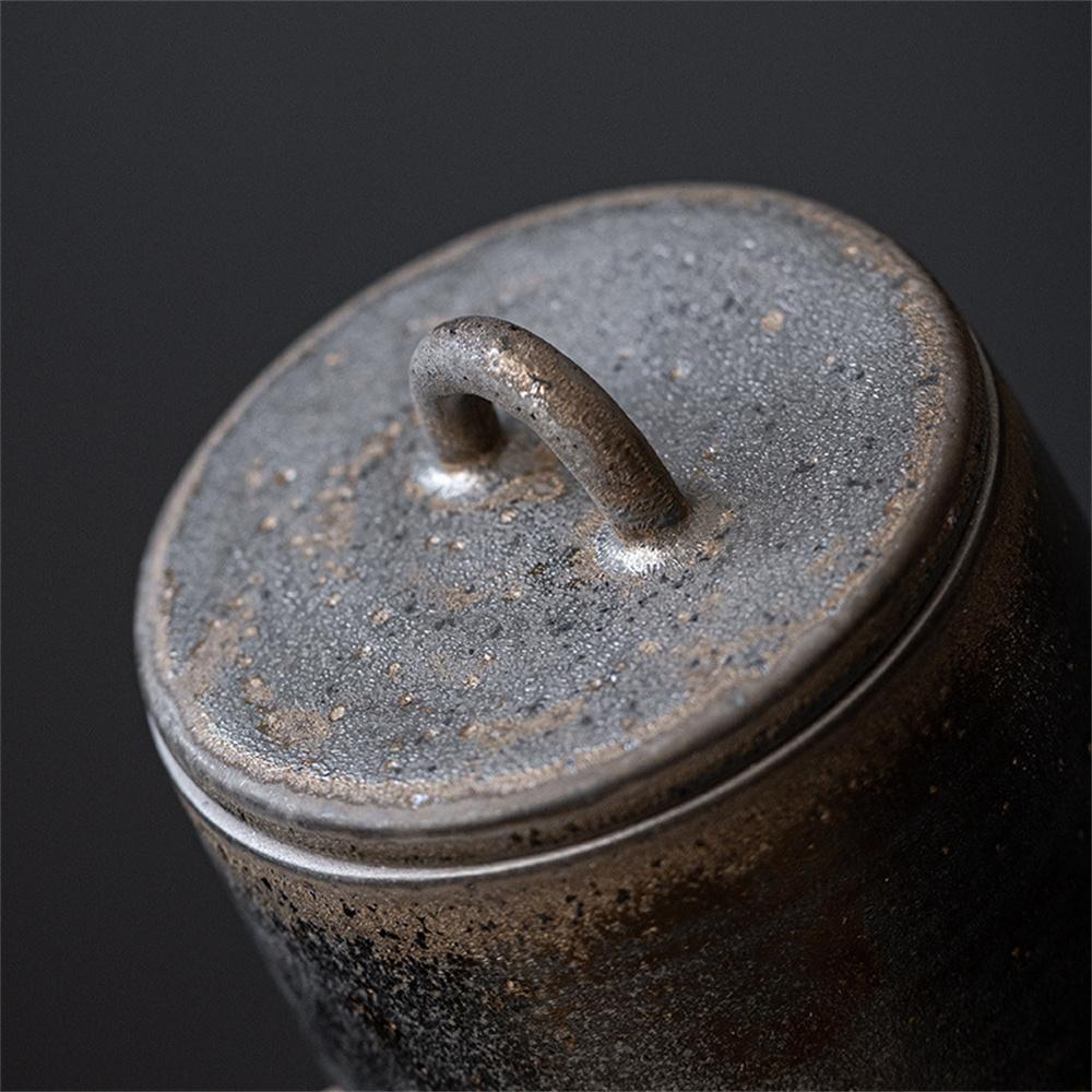 Ceramic Tea Caddy Sealed Jar Small Tea Box Portable Tea Can Storage Tank Candy Jars Food Container Tea Organizer Decorative Jar