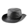 Men's Genuine Leather Western Cowboy Hat: Retro Sunshade for Outdoors, Mountaineering, and Seaside Dual-Use