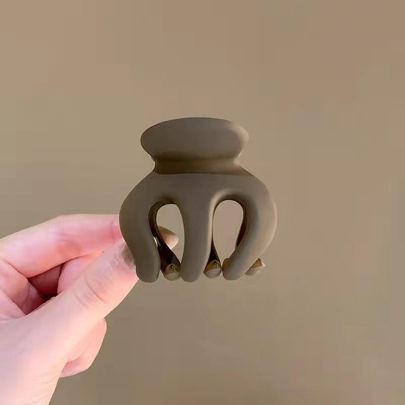 1PZ Pinza per Capelli in Acrilico Opaco a Forma di Zucca Semplice per Coda di Cavallo Alta Mini Testa a Sfera Accessori per Capelli