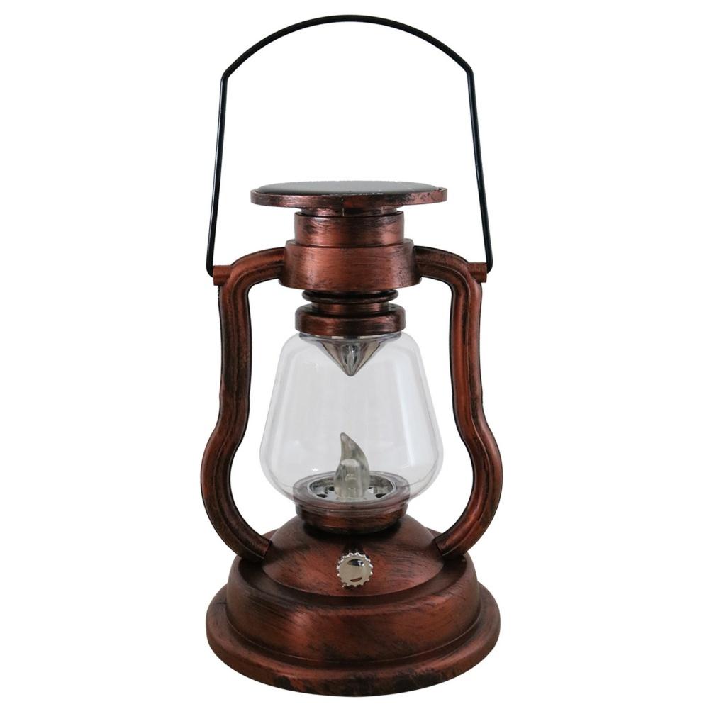 Lanterne solaire d'extérieur, lanterne suspendue vintage avec flammes dansantes réalistes, veilleuses LED pour jardin, terrasse, cour, chemin