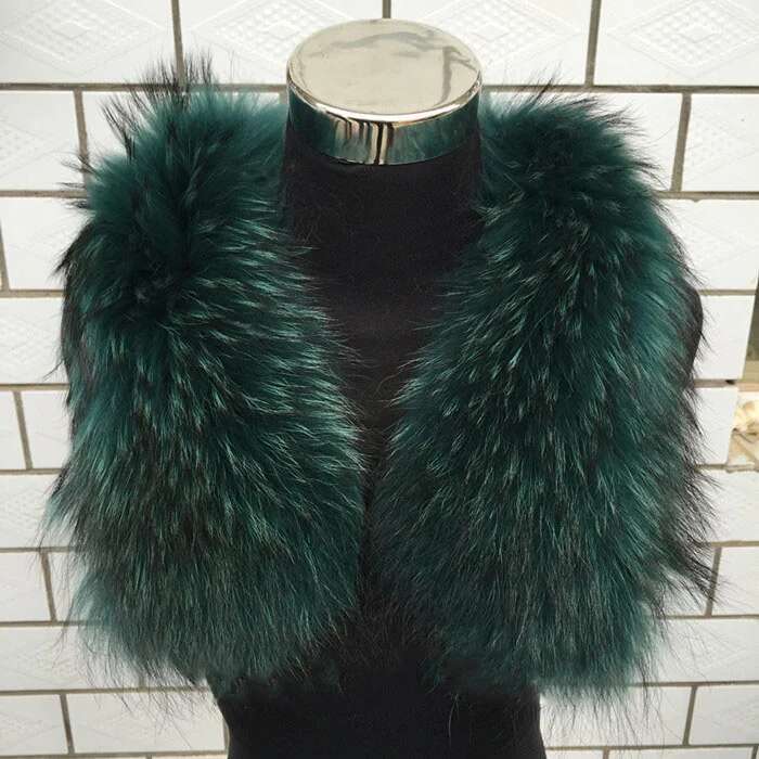 Fox Fur Square Collar Real Fur