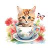 Autocollant de toilette 3D créatif et réaliste avec vision de chat mignon, décoration de couvercle de toilette en PVC auto-adhésif et imperméable