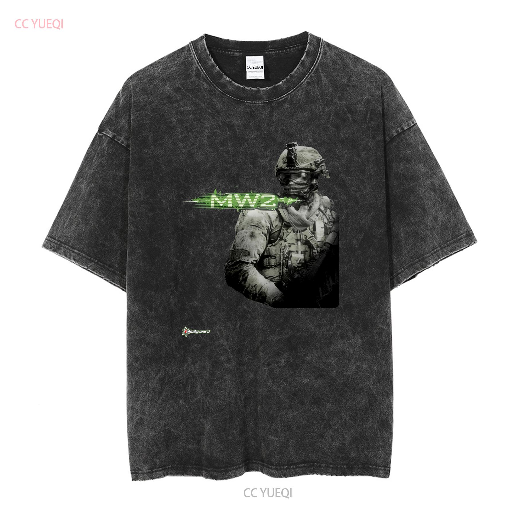 

Vintage Modern Warfare 2 T Shirt Size Small vintage Washed Unisex Casual homme Versatile Stretched Soft designer clothes L