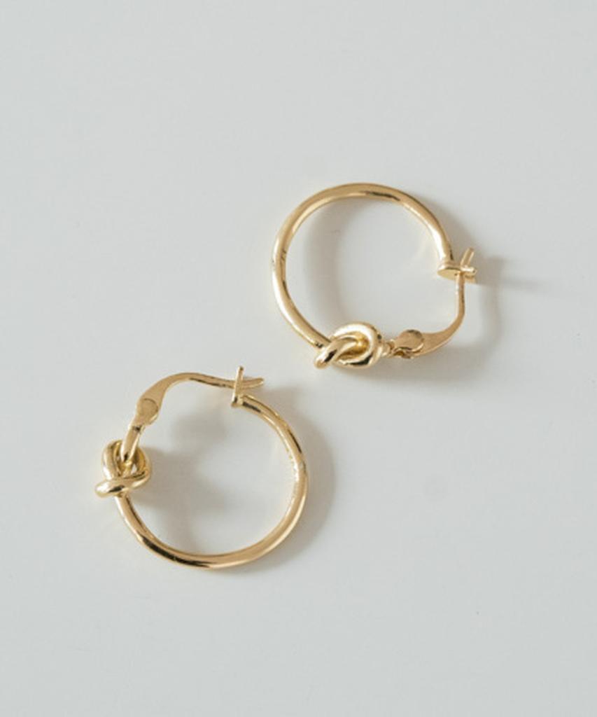 Alleun Silver 925 Bold Knot One-Touch Silver Earrings