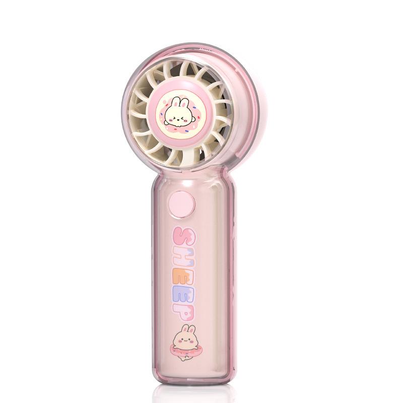 Portable USB Rechargeable Silent Handheld Fan with Lanyard - Summer Cool Edition Gift Box + USB Charging Cable