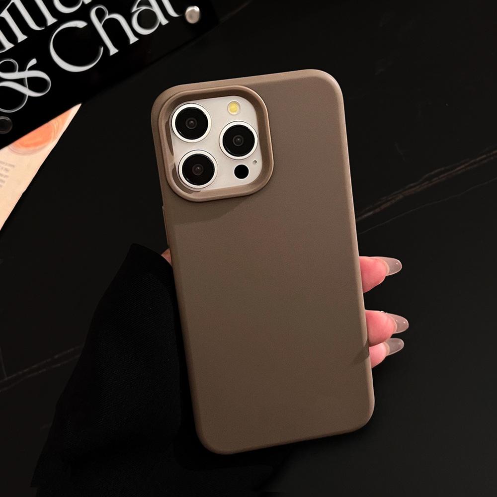 Soft Solid Color Silicone Phone Case For iPhone 16 15 14 13 12 Pro Max Plus Plain Shockproof Bumper Back Cover