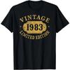 Retro Streetwear Birthday T-Shirt for Men Born In 1983 Style Men's Graphic T-Shirts Birthday Gifts TShirt Harajuku Men Clothing